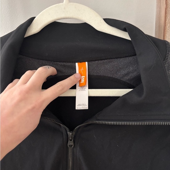 Lucy Women's Charcoal and Black Zip Up - Picture 4 of 6